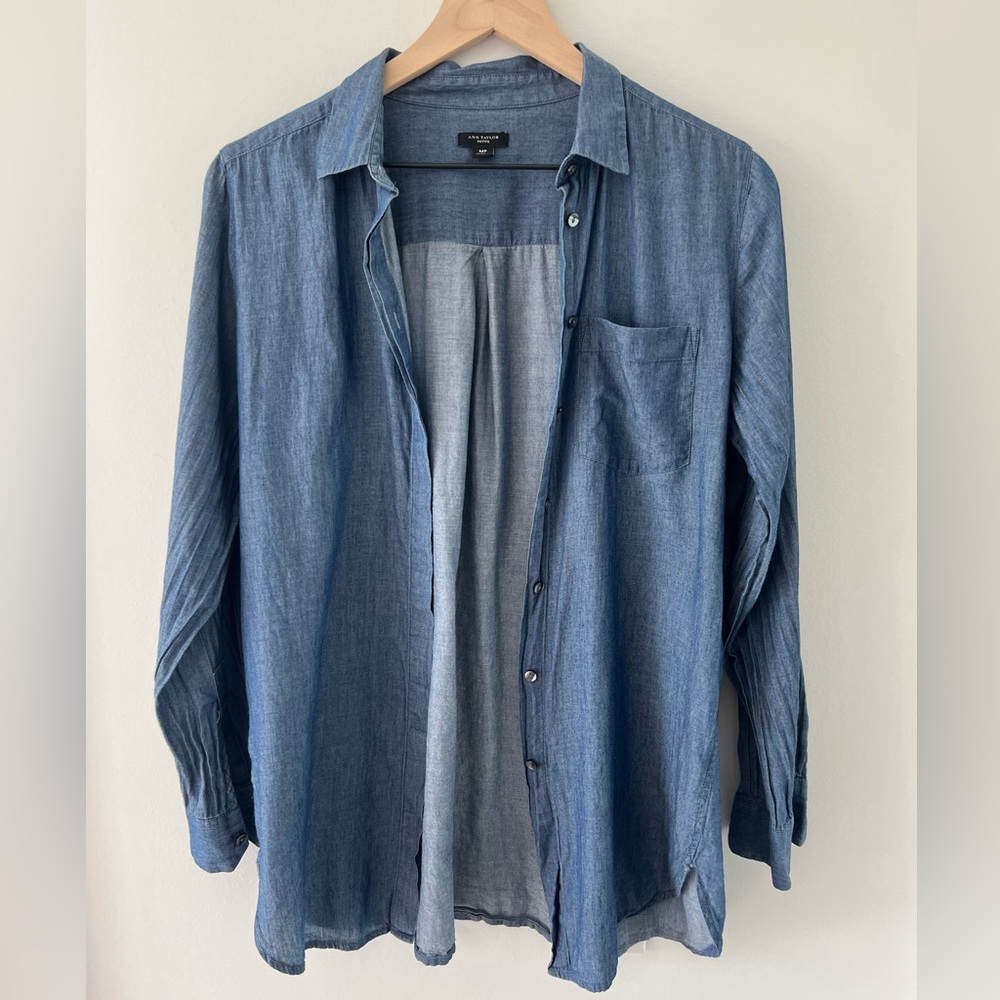 Ann Taylor Chic & Soft Denim Shirt